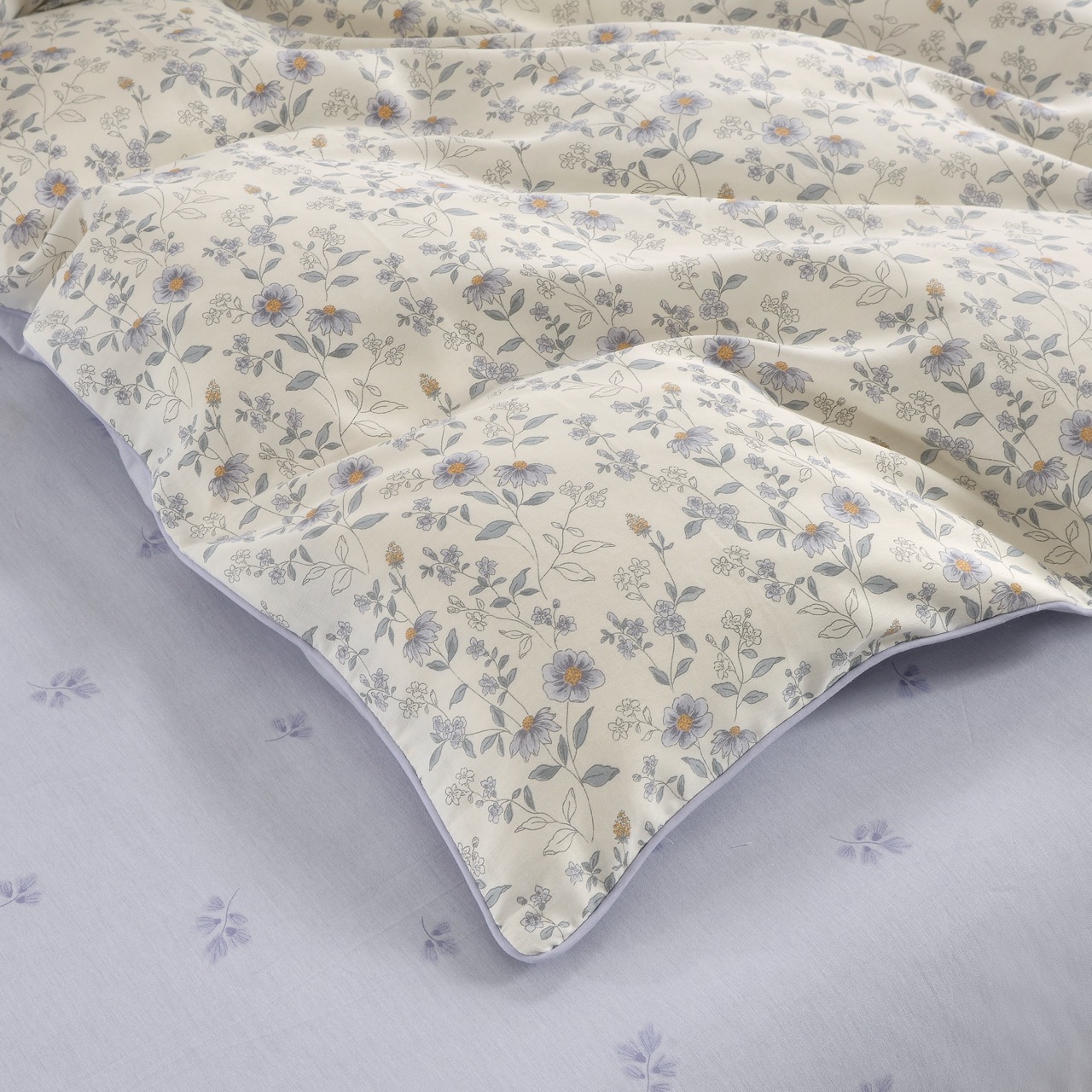 Дорофея (лиловый) КПБ сатин Евро 4н