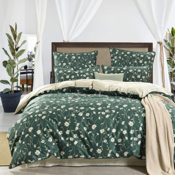 Бель (зеленая) КПБ сатин 7Е