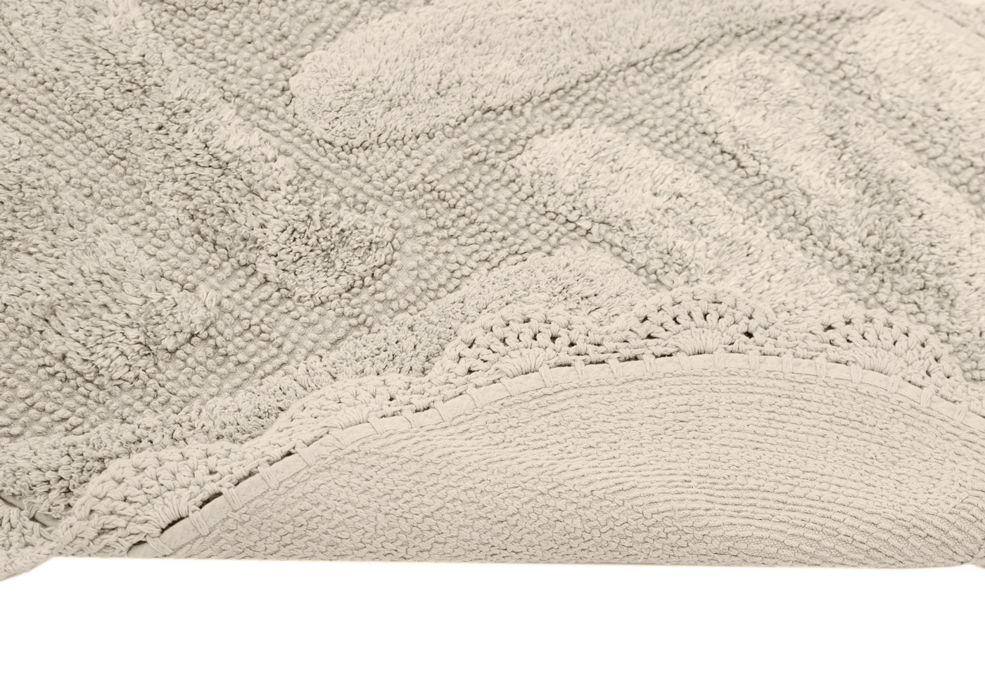 NANCY (беж) Набор ков. для ванной кружевной 60х100 и 50х70