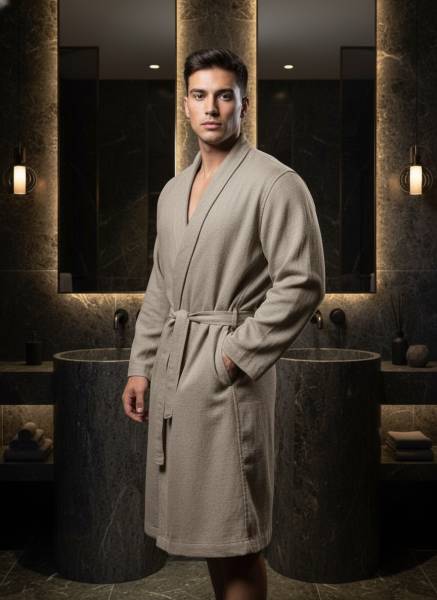 Дориан (бежевый) S-M Мужской Халат