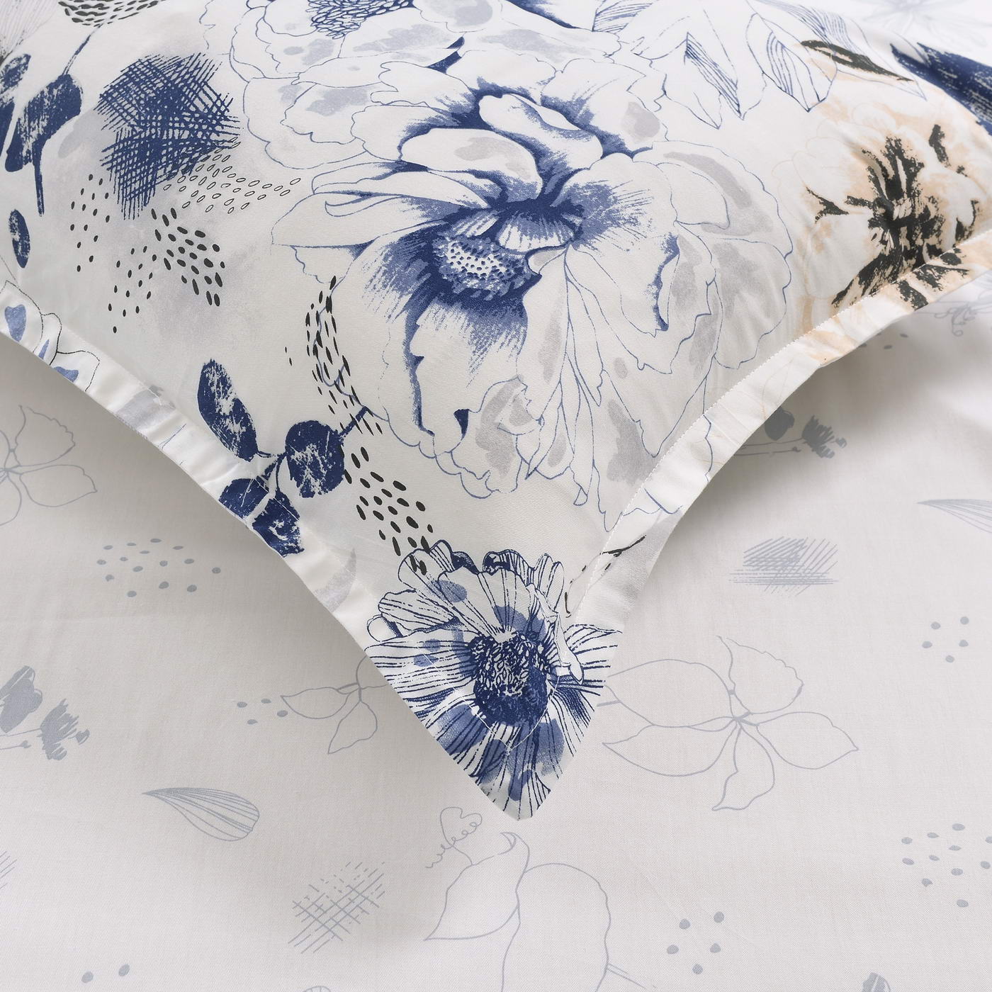 Норвуд (синий) КПБ сатин 1.6