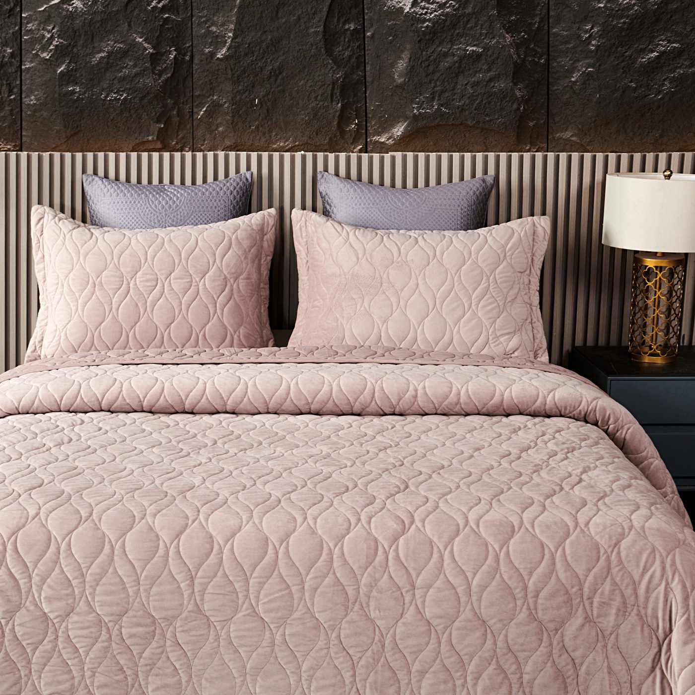 Нобилис (пепел роза) Покрывало 240х260