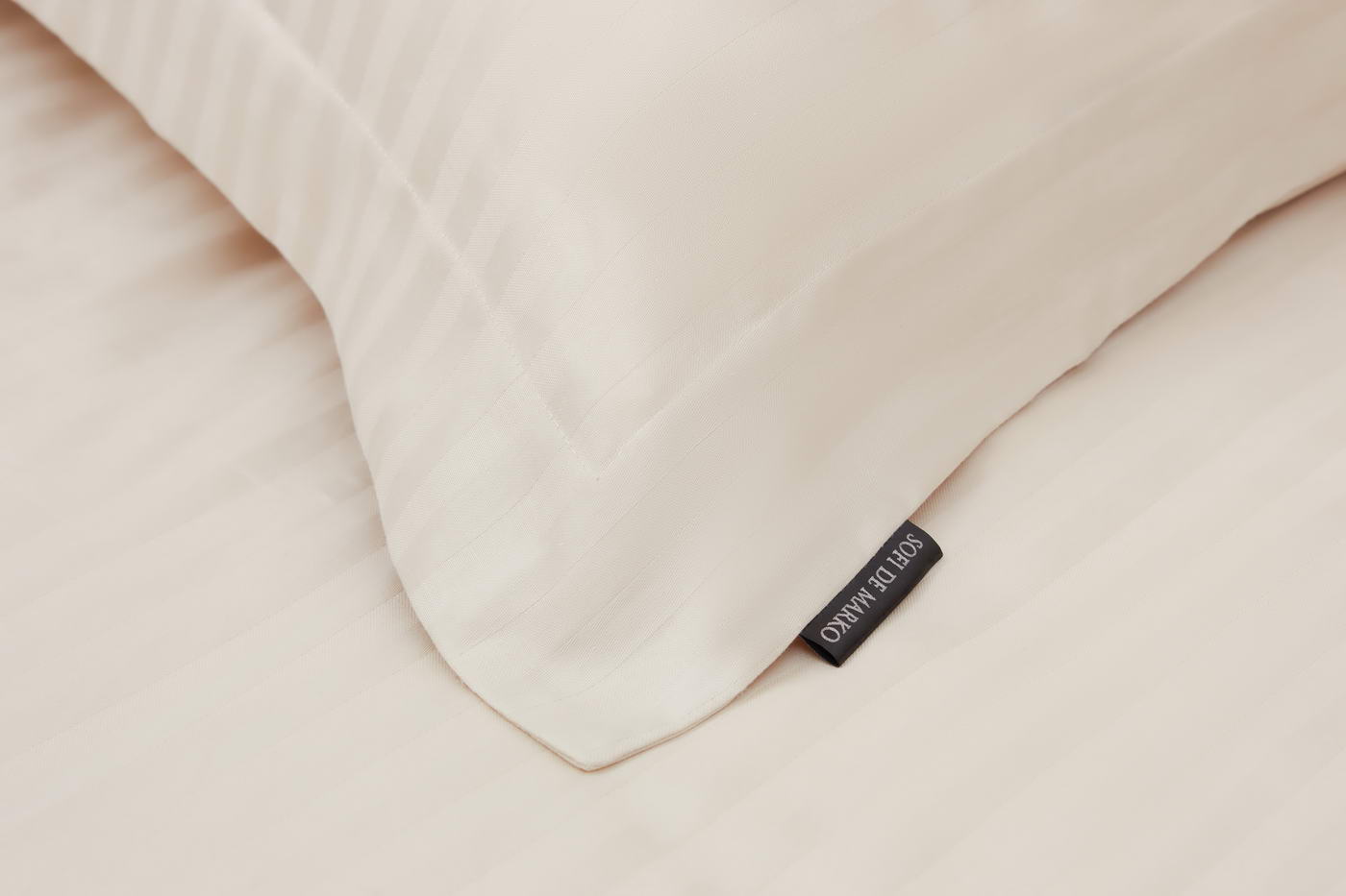 Моне (крем) КПБ страйп сатин Евро 2н