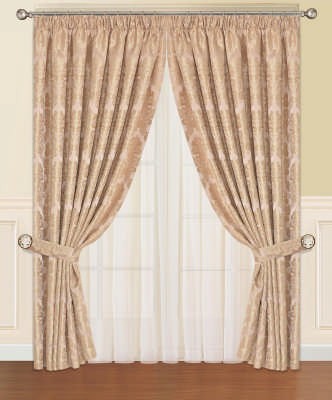 Дельфина (розовая) Шторы 260х275 (2шт)