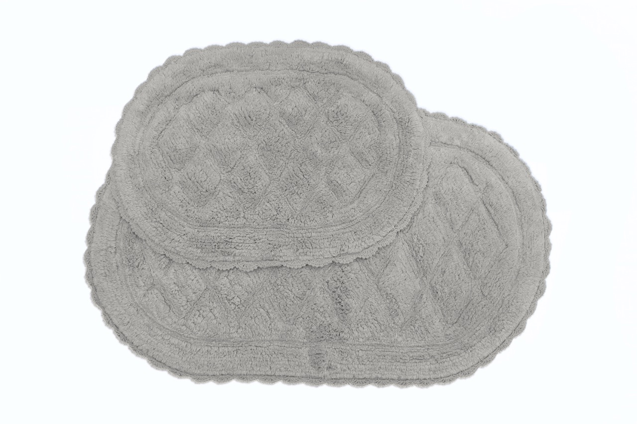 KIMBERLY (серый) Набор ков. для ванной 60х100 и 50х70