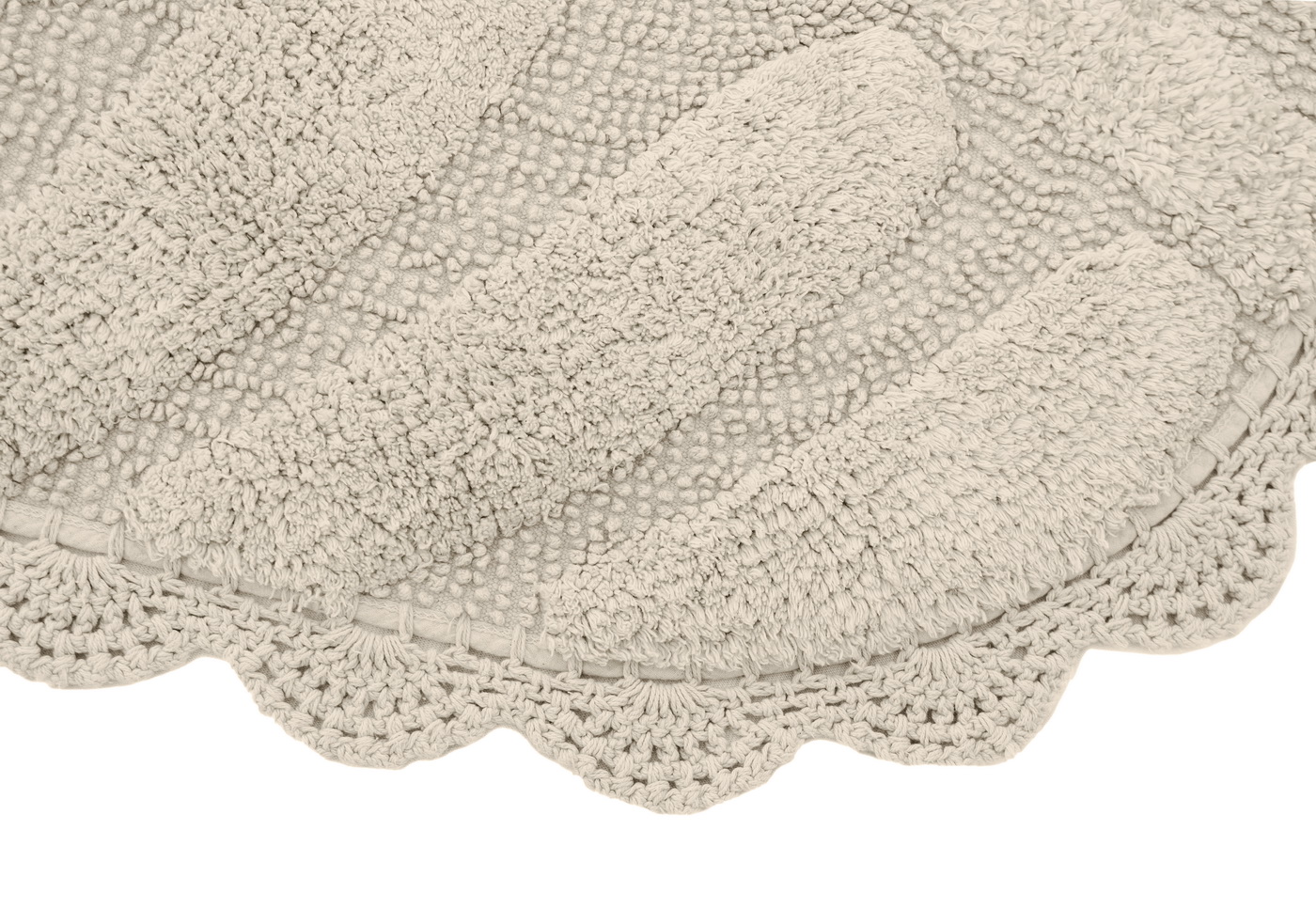 NANCY (беж) Набор ков. для ванной кружевной 60х100 и 50х70