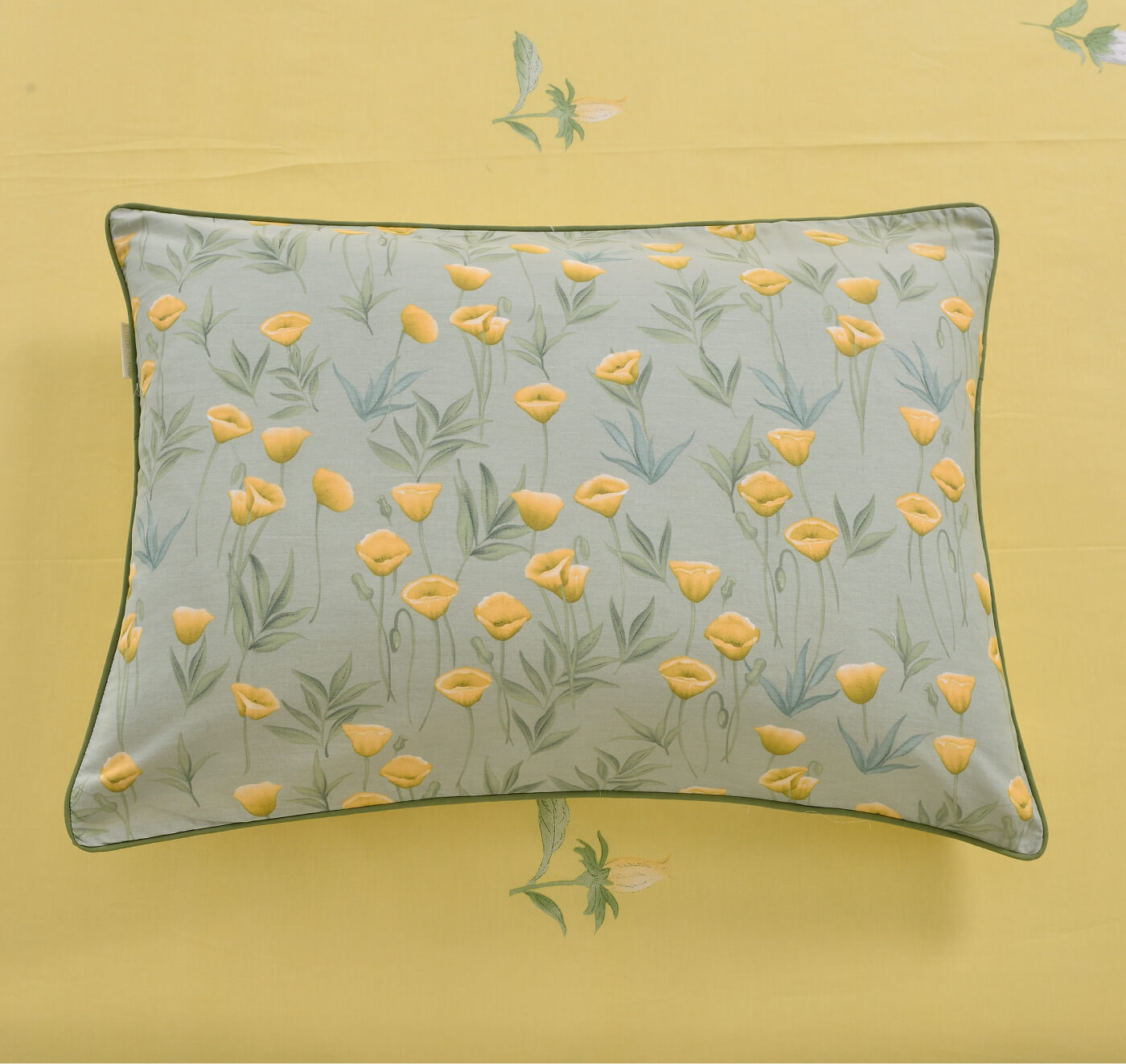 Присцила (желтая) КПБ сатин Евро 4н