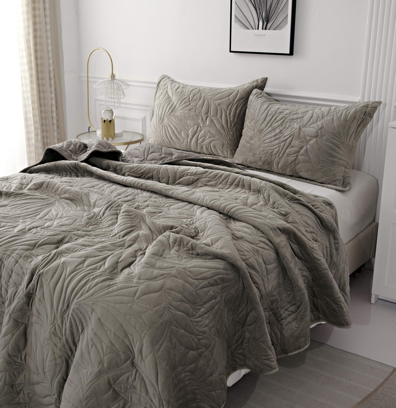 Глория (хаки) Покрывало 240х260