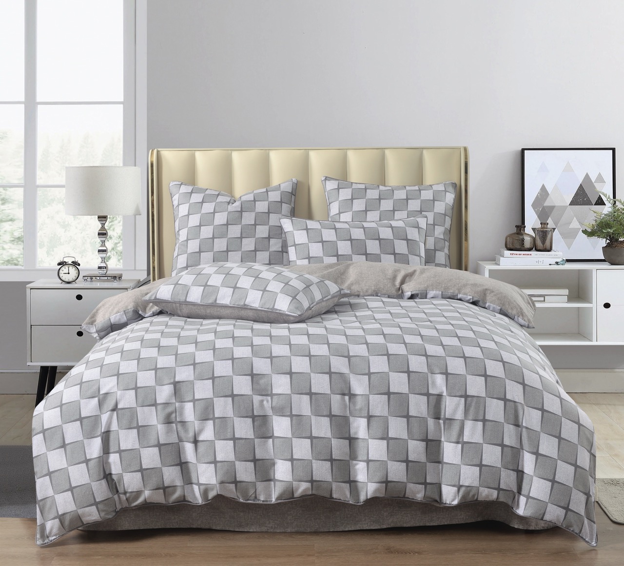 Банифаций (серый) КПБ сатин Евро 4н