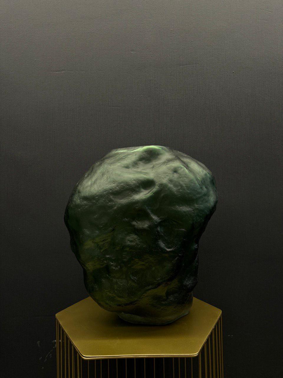 Паскаль (зеленый) Ваза стеклянная матовая 36х23х39см