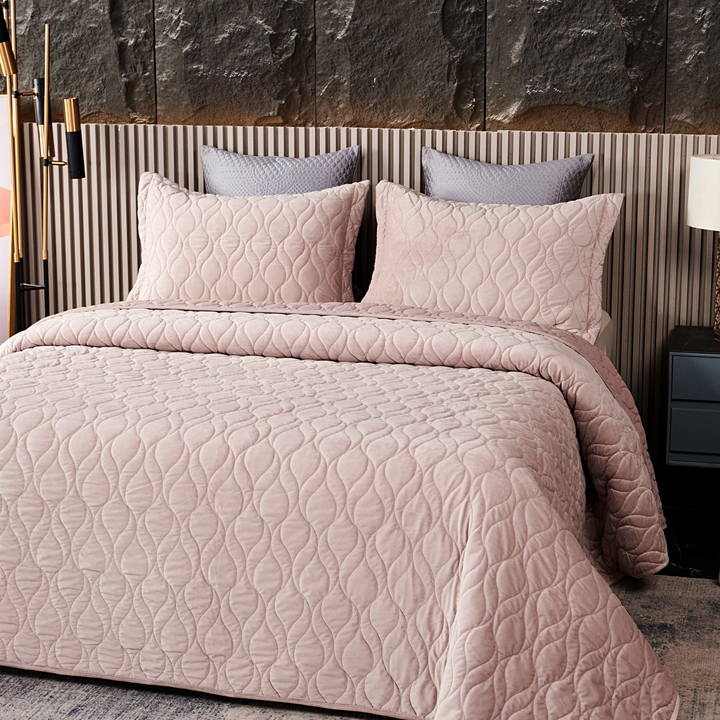 Нобилис (пепел роза) Покрывало 240х260