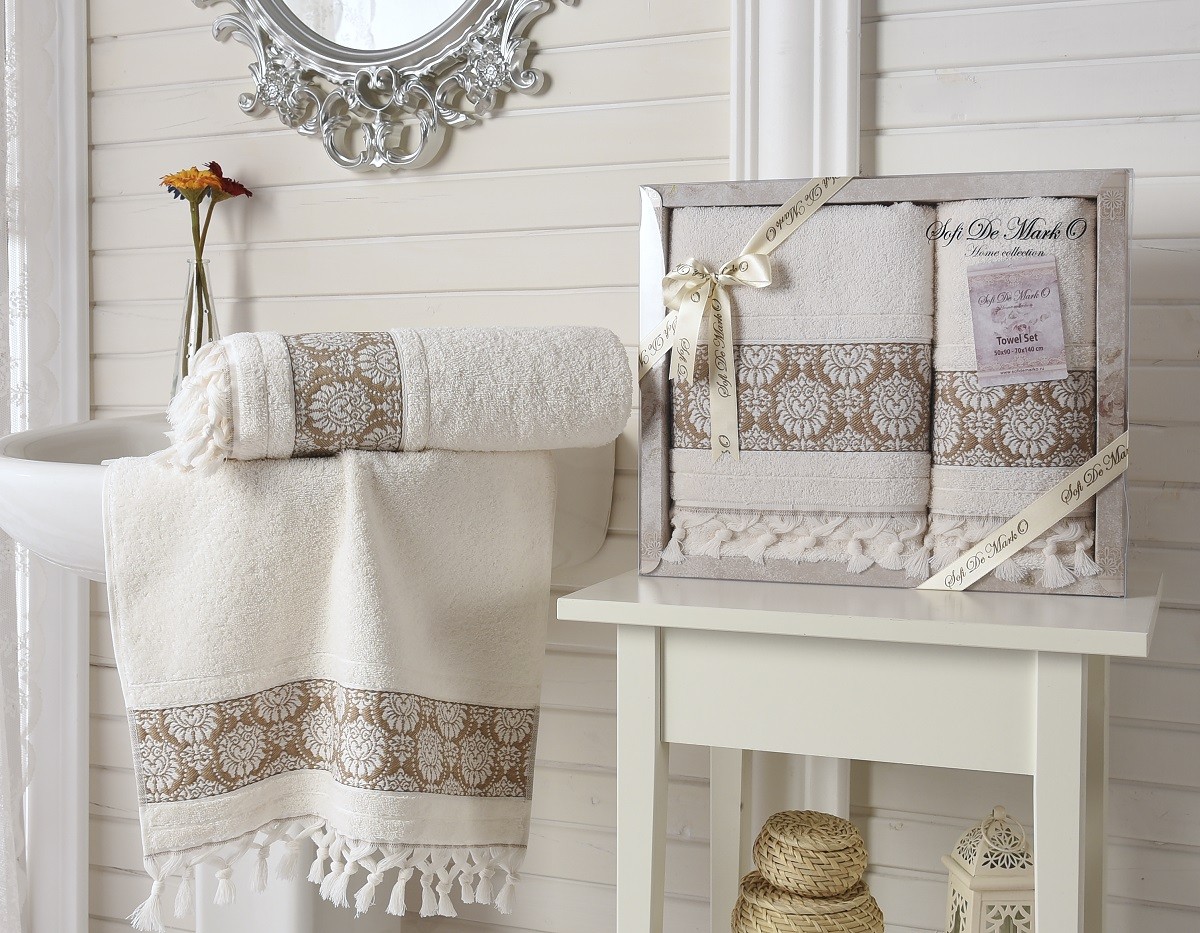 DAMASK KOZALI (крем) 50x90-70х140 Комп. полотенец 