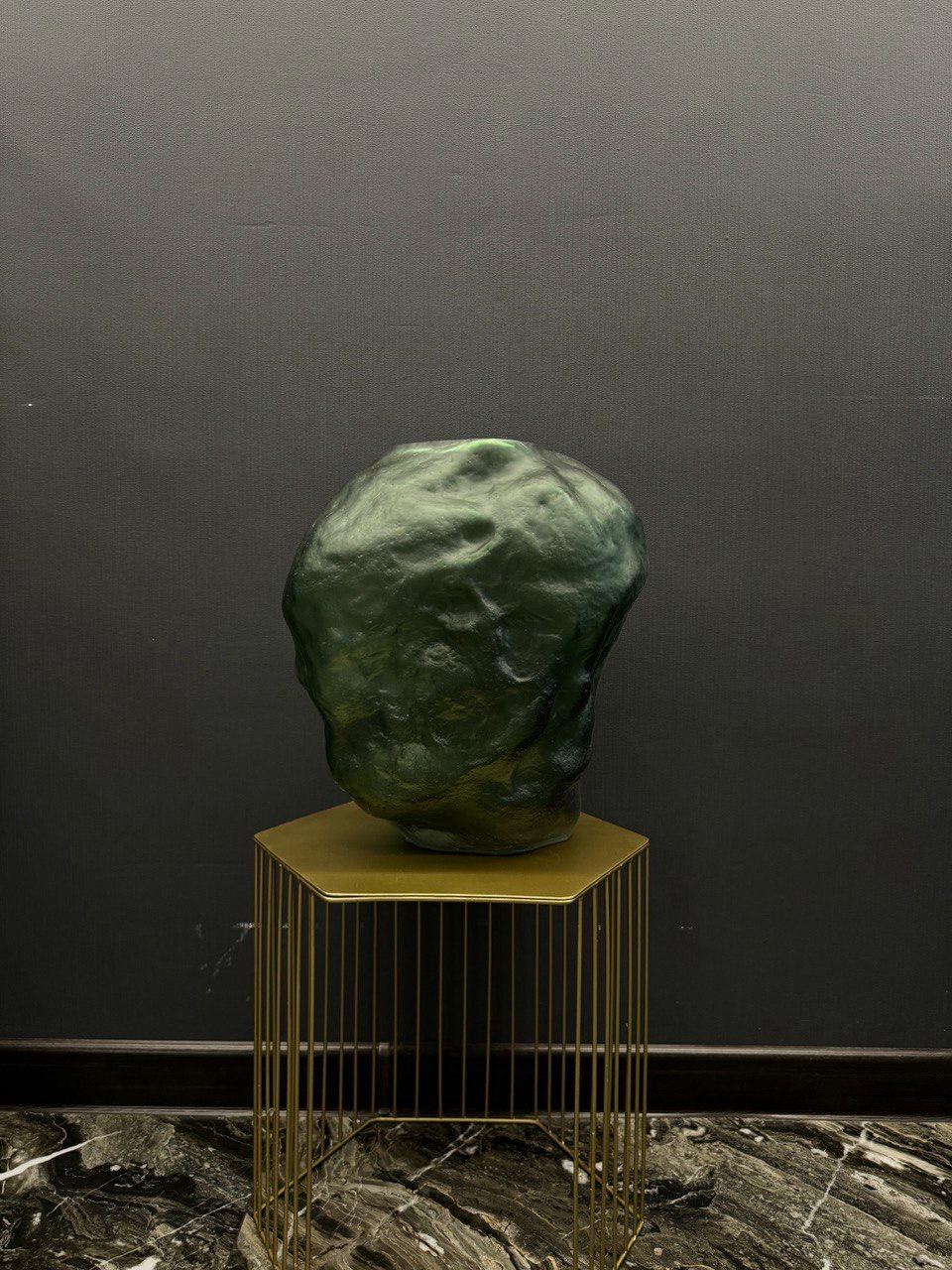 Паскаль (зеленый) Ваза стеклянная матовая 36х23х39см