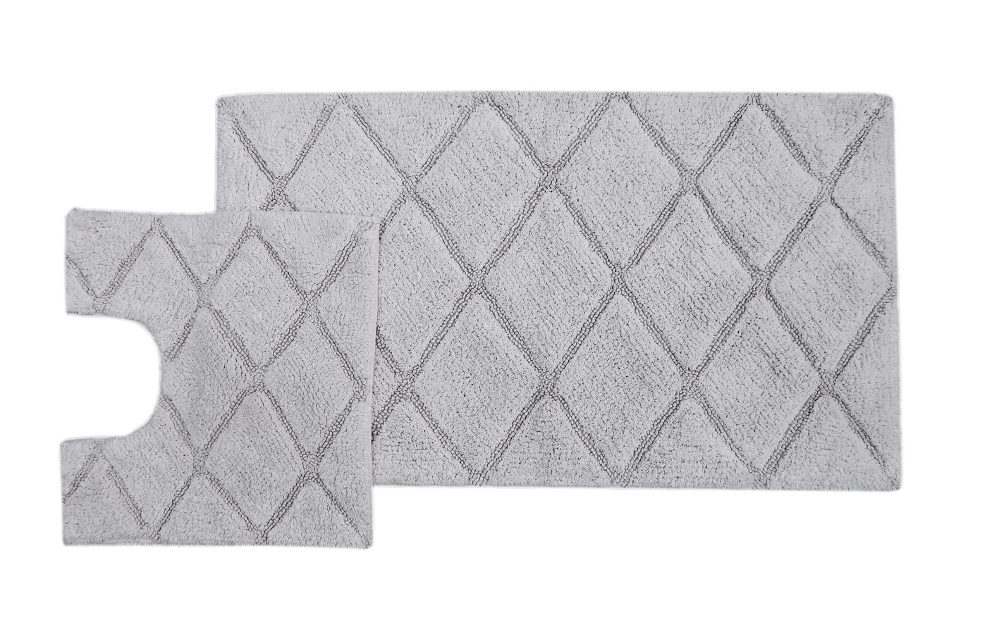Jale (серый) Набор ков. для ванной комнаты 60х100 и 50х50см