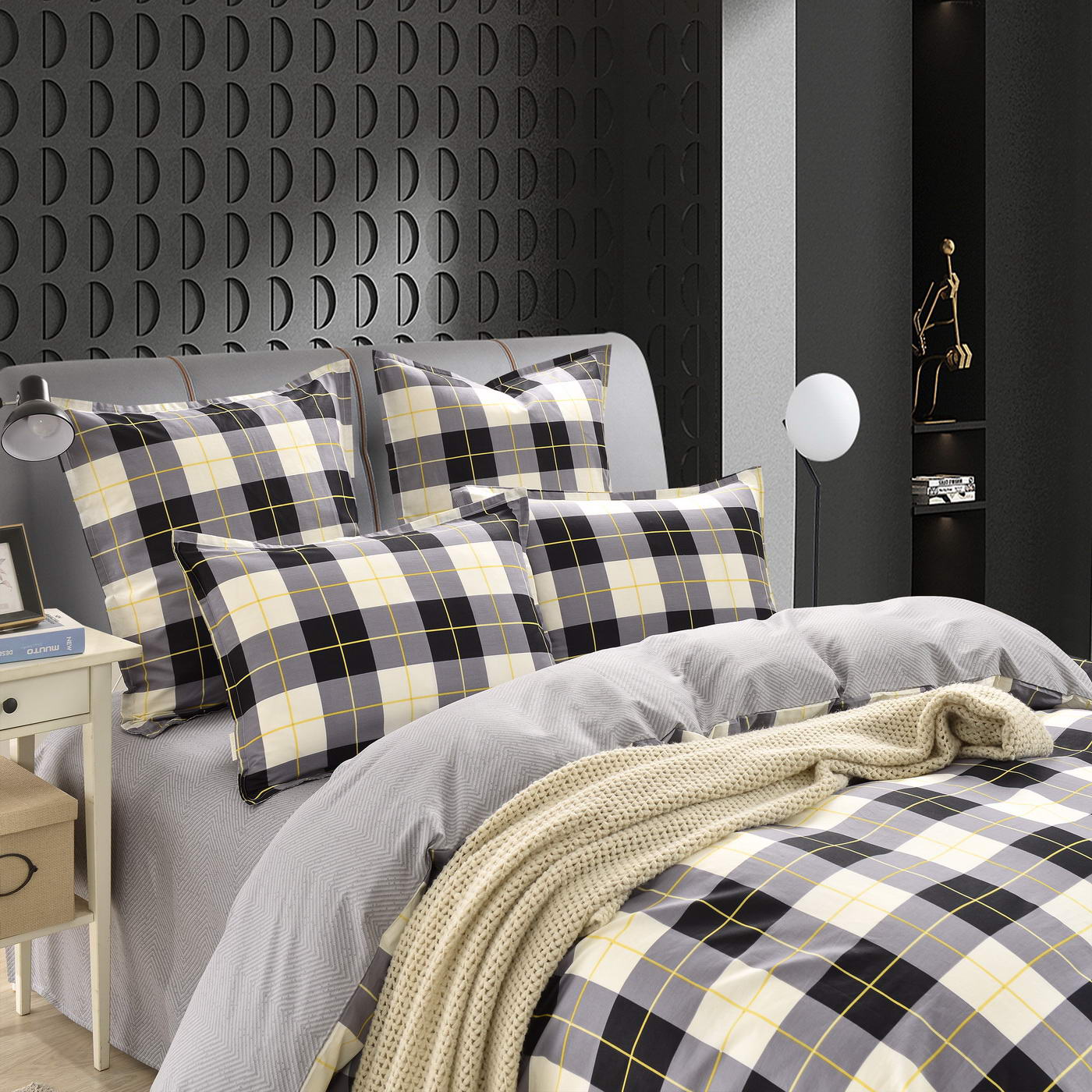 Гамлет (серый) КПБ сатин 2х