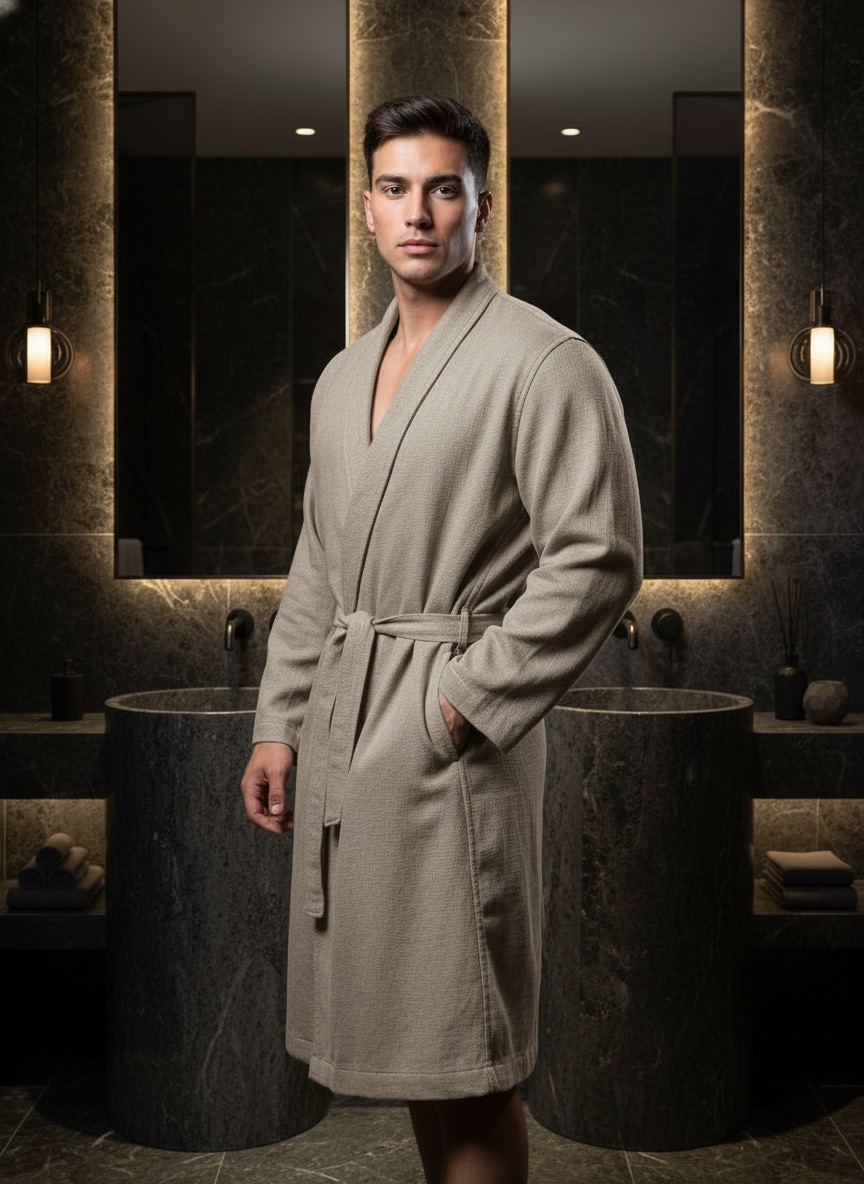 Дориан (бежевый) L-XL Мужской Халат