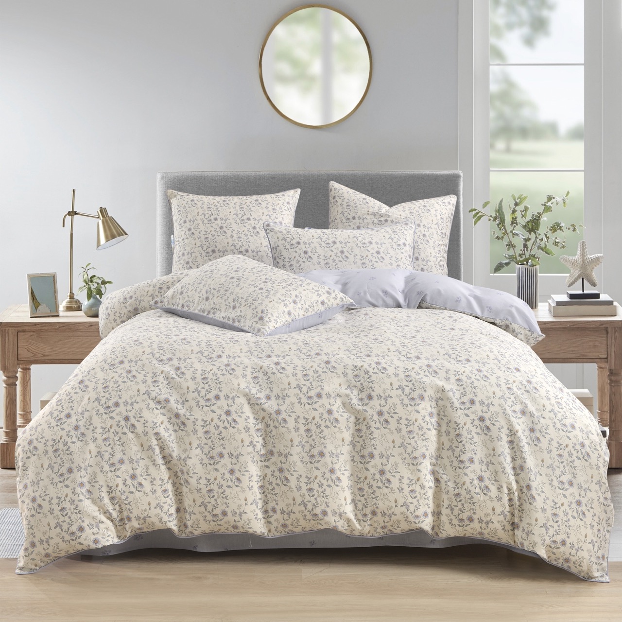 Дорофея (лиловый) КПБ сатин Евро 4н