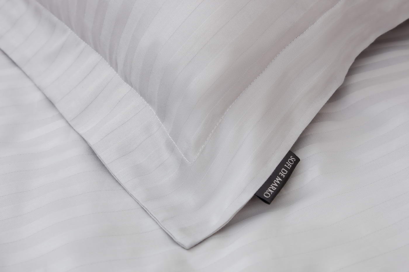 Моне (серый) КПБ страйп сатин Евро 2н