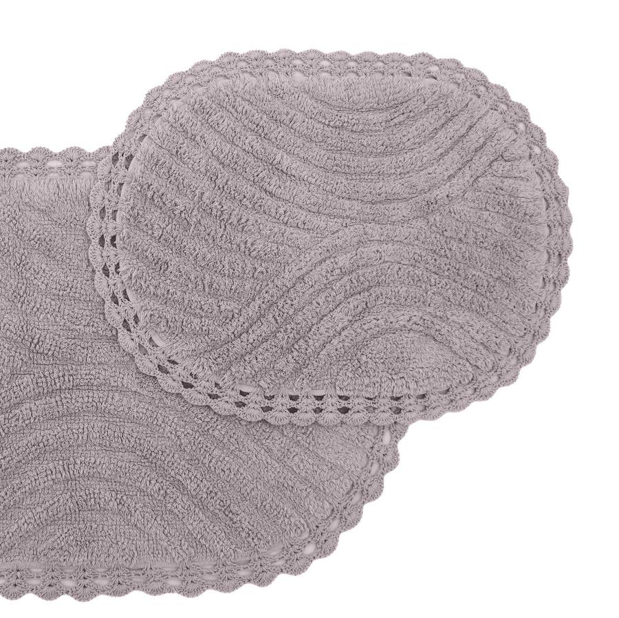 SIERRA (серо-лиловый) Коврик для ванной кружевной 50х70