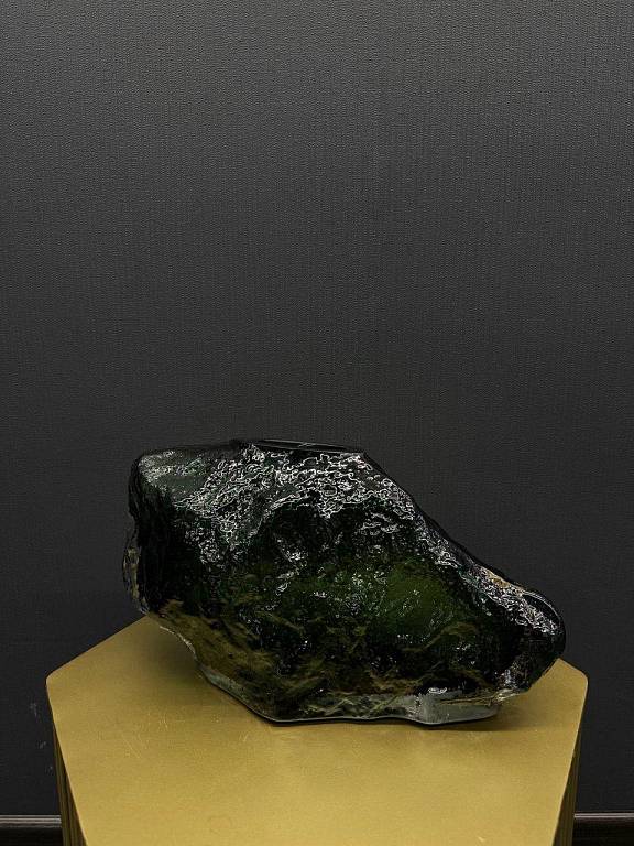 Ирен (зеленая) Ваза стеклянная 32х14х17см