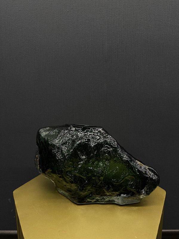 Ирен (зеленая) Ваза стеклянная 32х14х17см