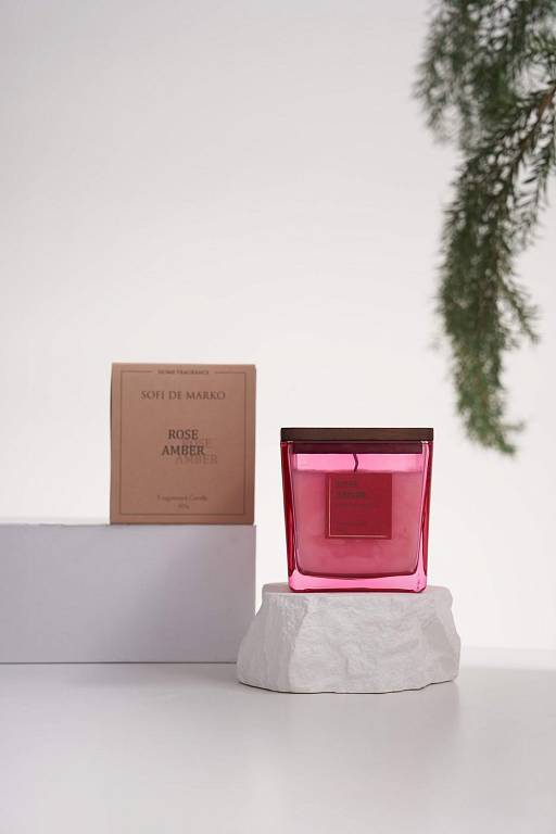 Розовый янтарь (Rose Amber) Свеча Ароматическая (220гр)