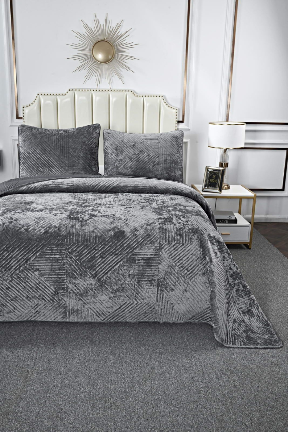 Патрисия (серая) Покрывало 240х260