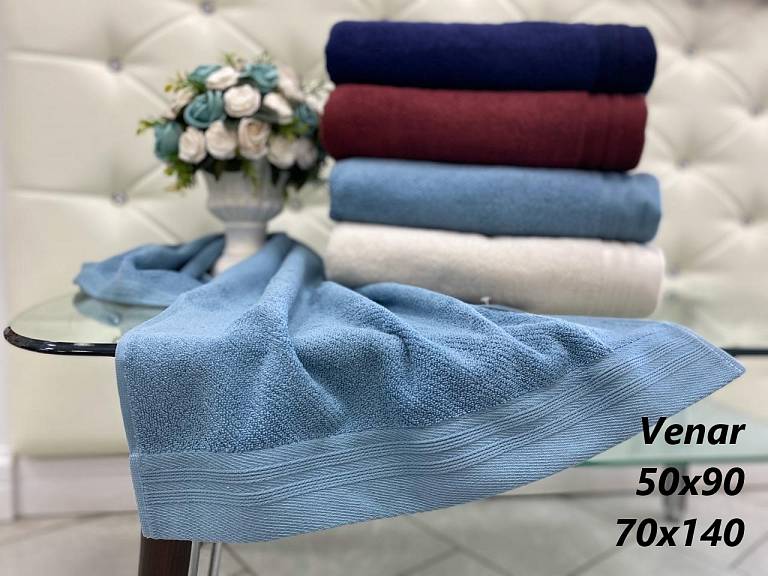 ВЕНАР (VENAR) (синий) 50х90 Полотенце