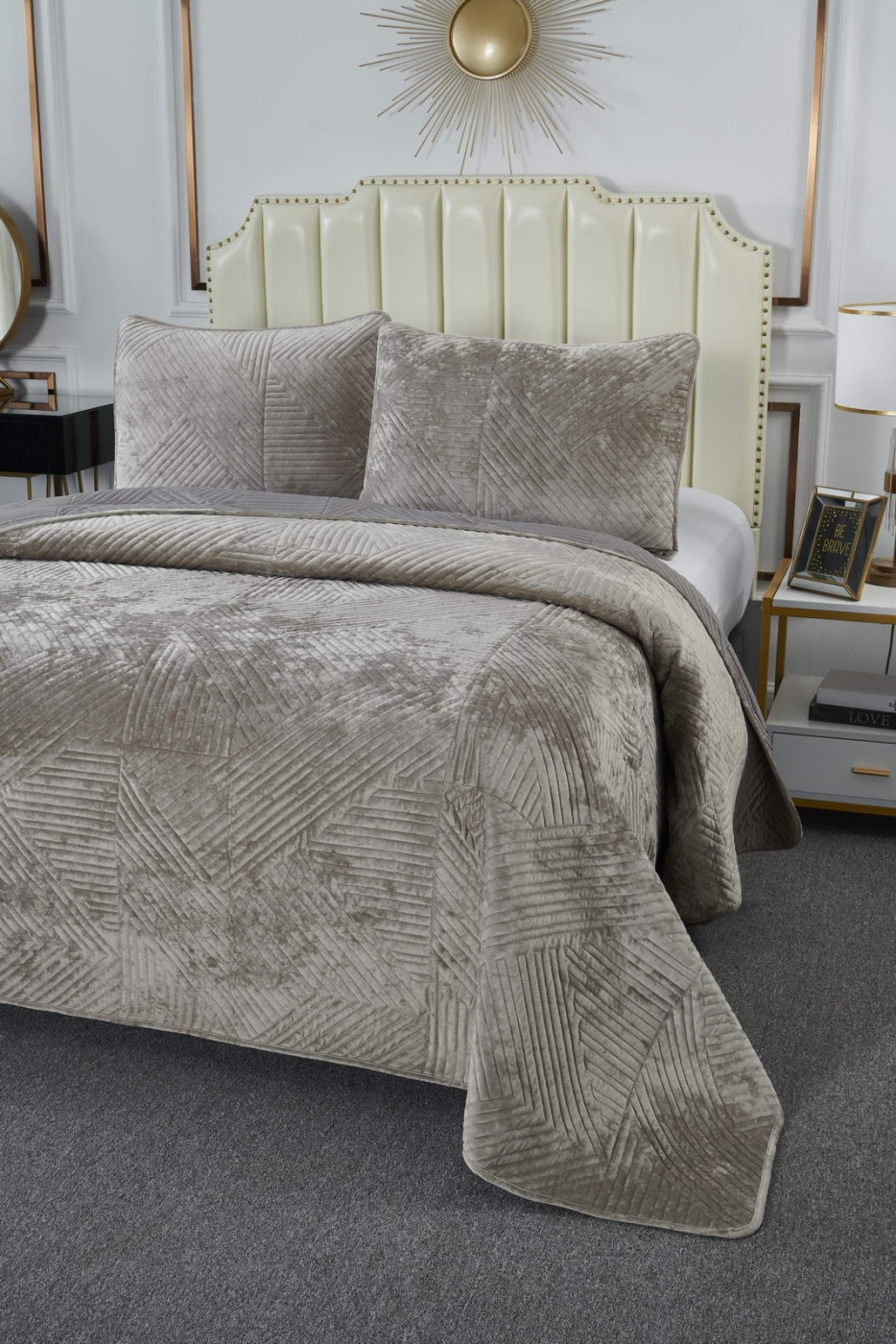 Патрисия (беж 1) Покрывало 160х220