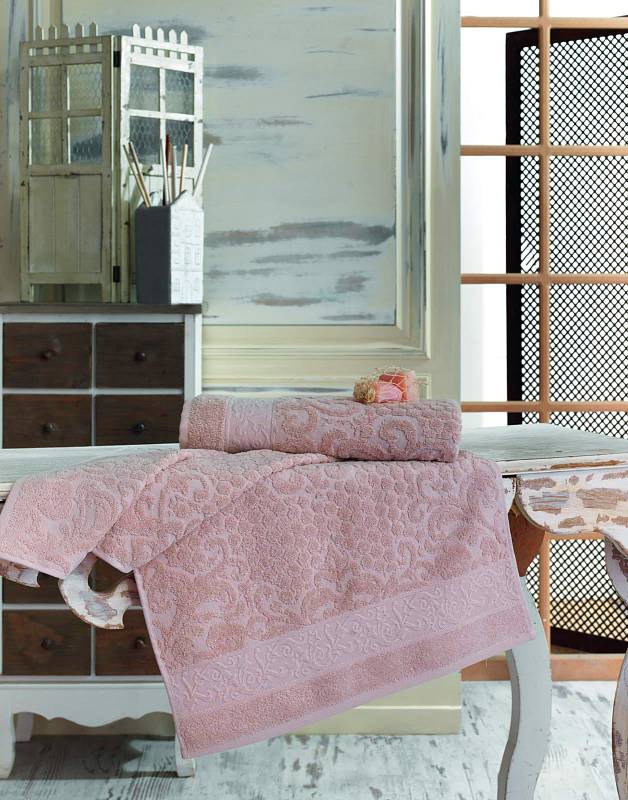 ANJI (гр.роз) 50х90 Полотенце Жаккард 