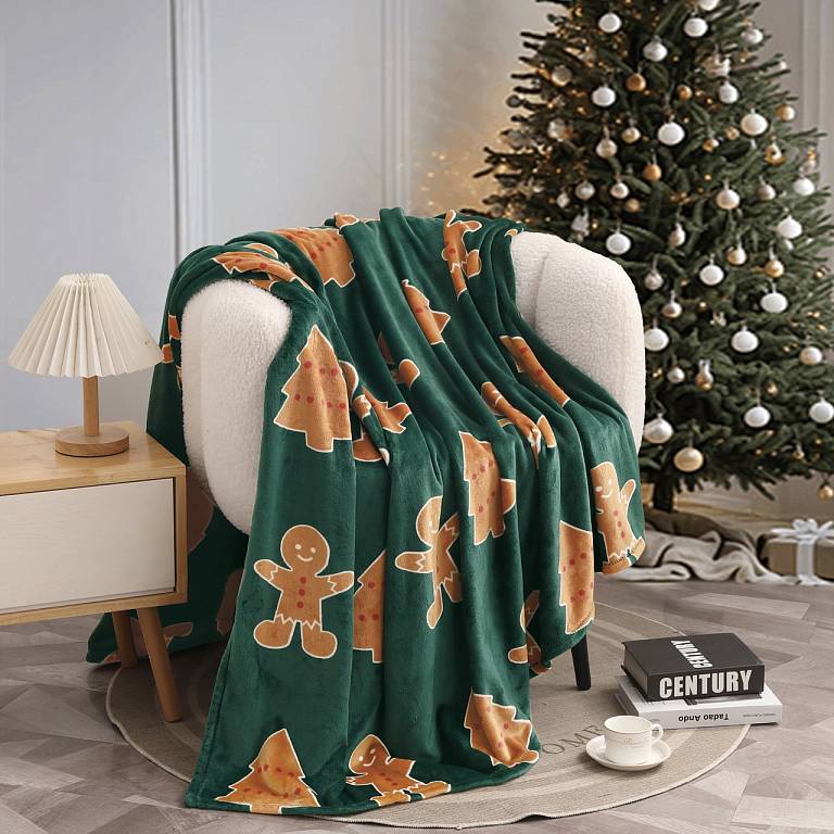 Новогодний (зеленый) Christmas Сake Плед 150х200