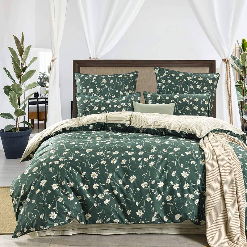 Бель (зеленая) КПБ сатин 7Е