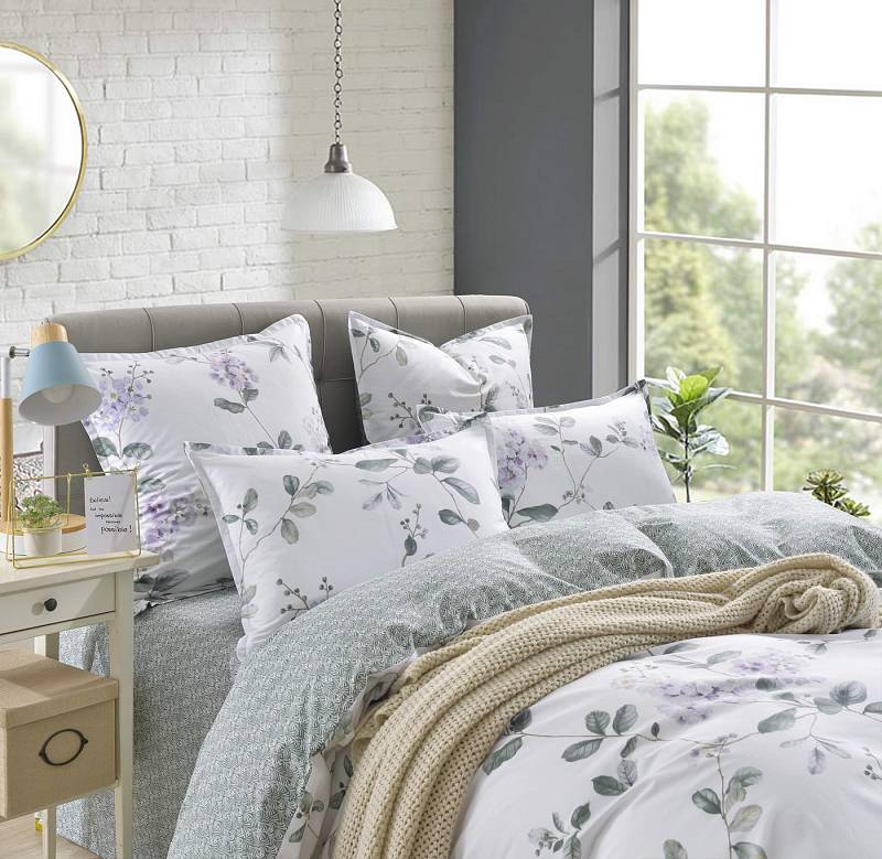 Нигина (зеленый) КПБ сатин 7Е