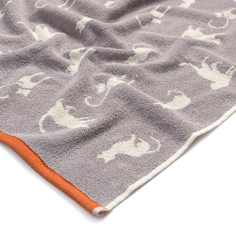 Китти (Kitty) (серое) 50х90 Полотенце Махровое