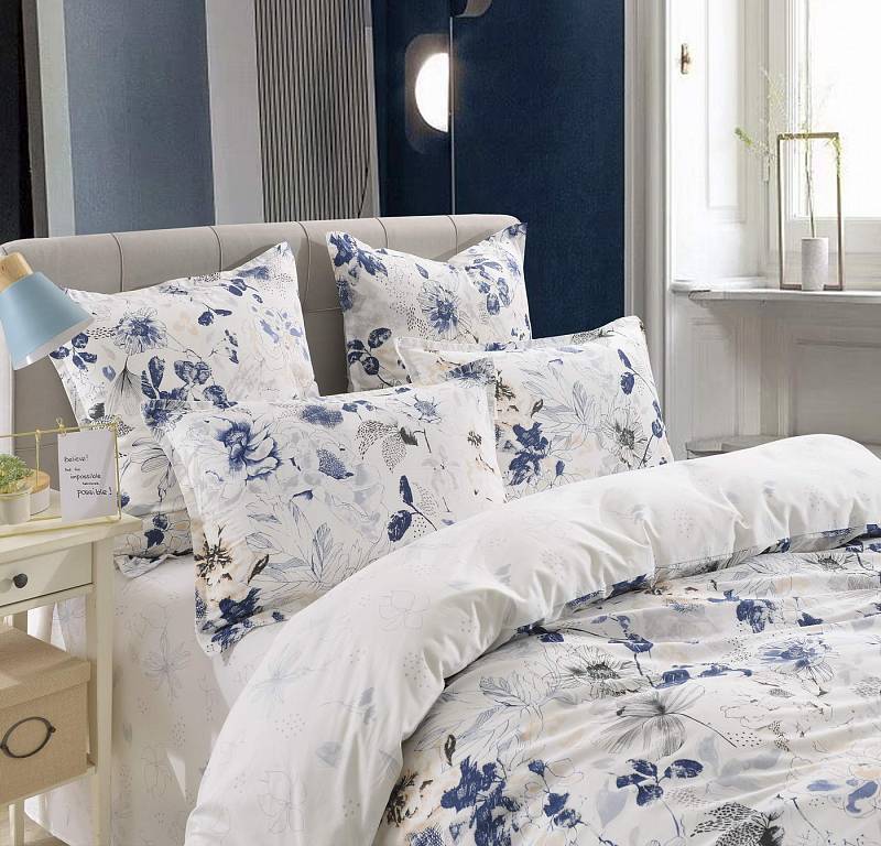 Норвуд (синий) КПБ сатин 7Е