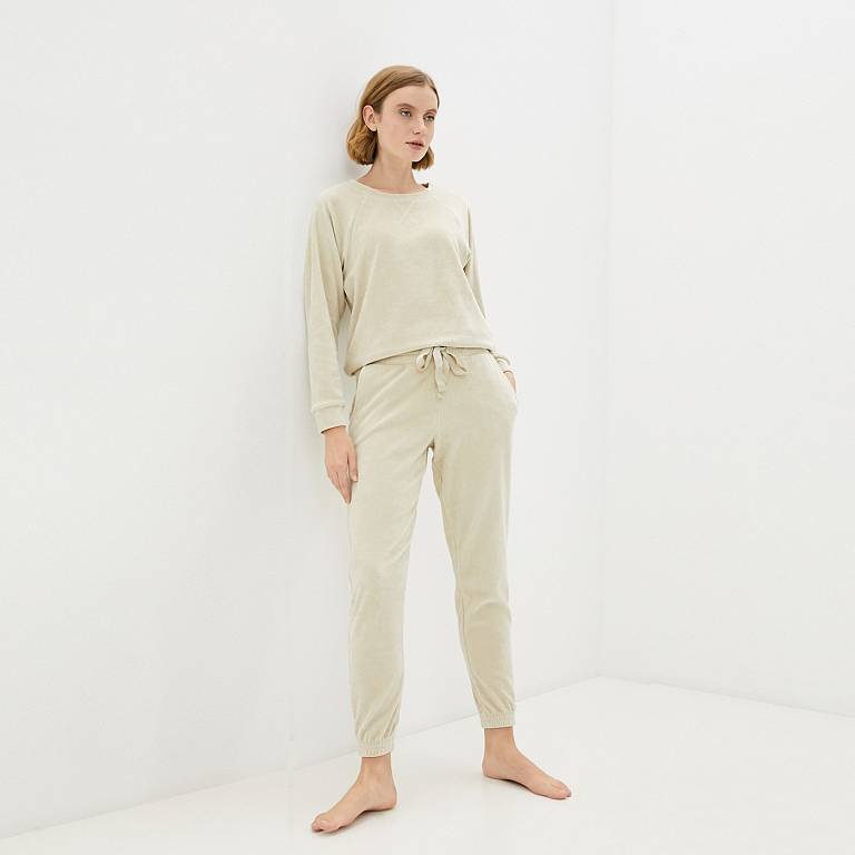 Лорен (беж) XS Костюм велюровый
