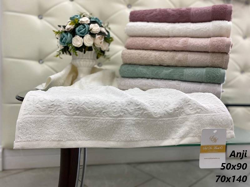 ANJI (гр.роз) 50х90 Полотенце Жаккард 