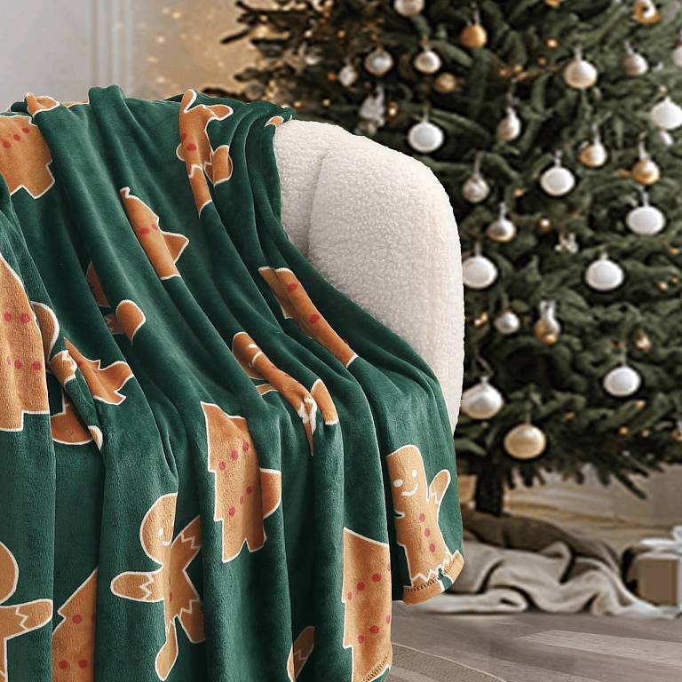 Новогодний (зеленый) Christmas Сake Плед 150х200