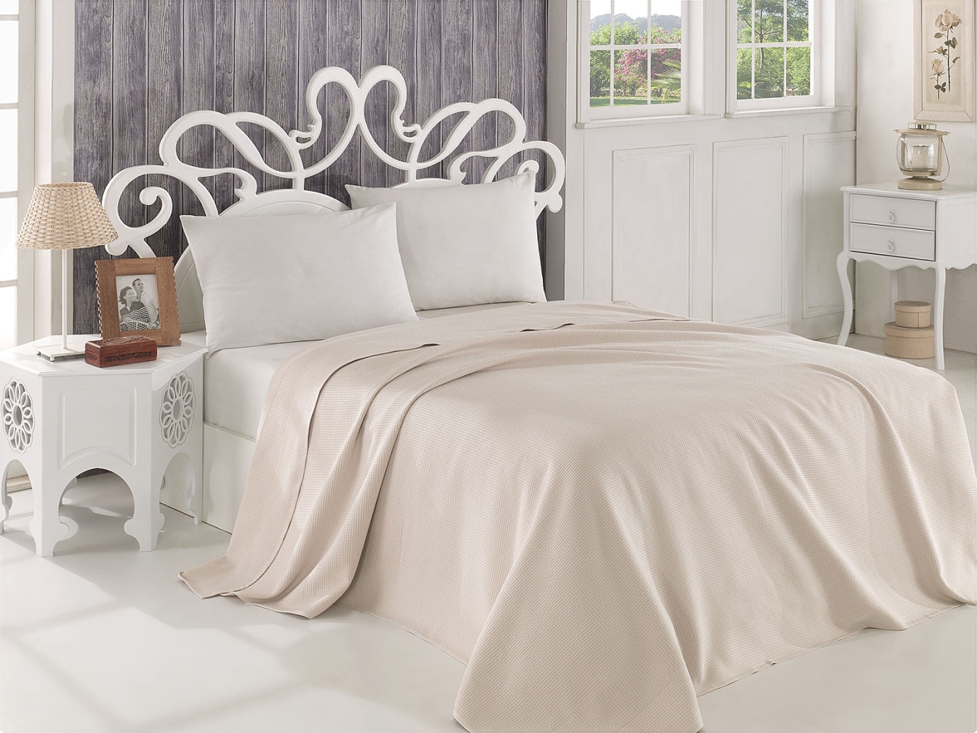 MARTA (беж) Покрывало Махровое 200х220