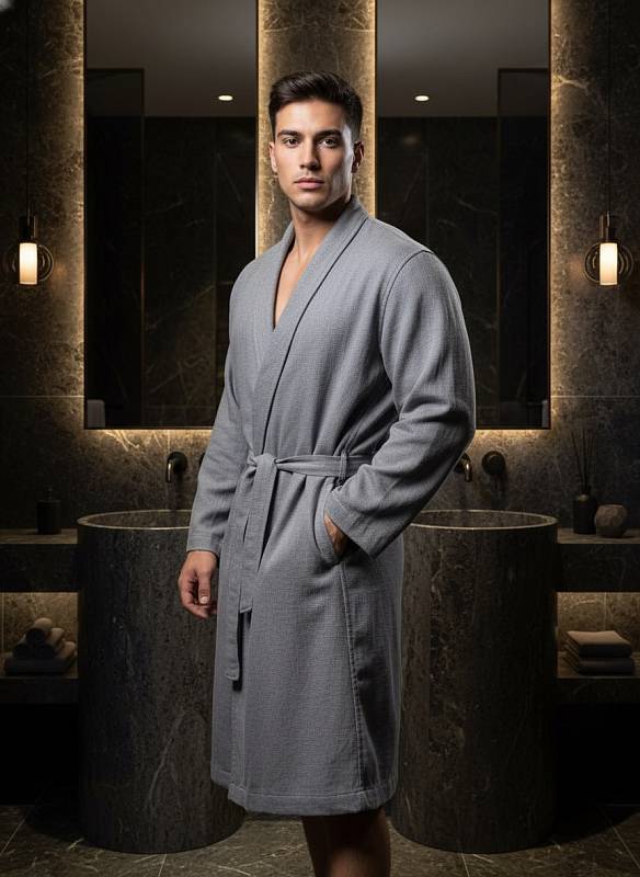 Дориан (серый) 2XL-3XL Мужской Халат