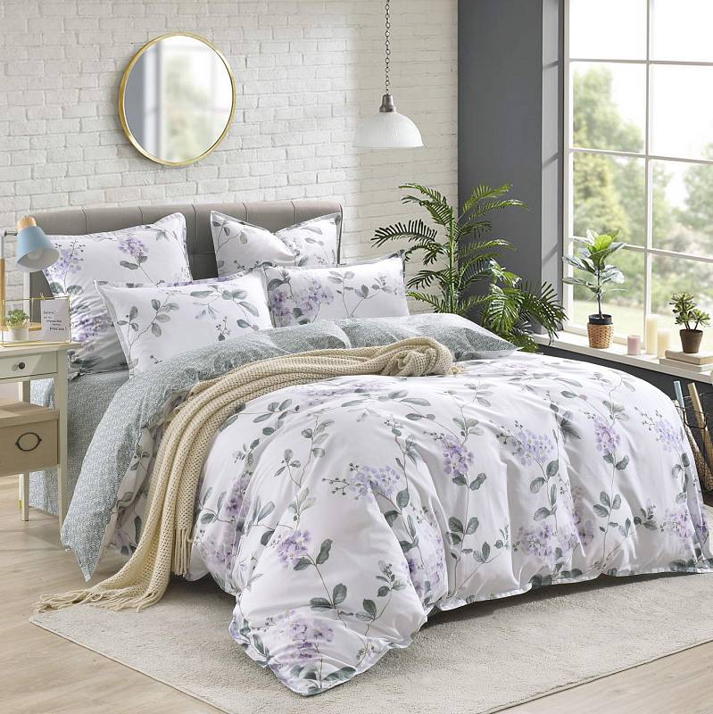 Нигина (зеленый) КПБ сатин 7Е