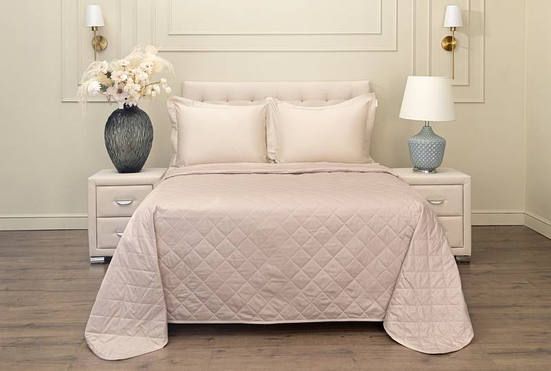 Стефано (бежево-персиковый) Покрывало 240x260